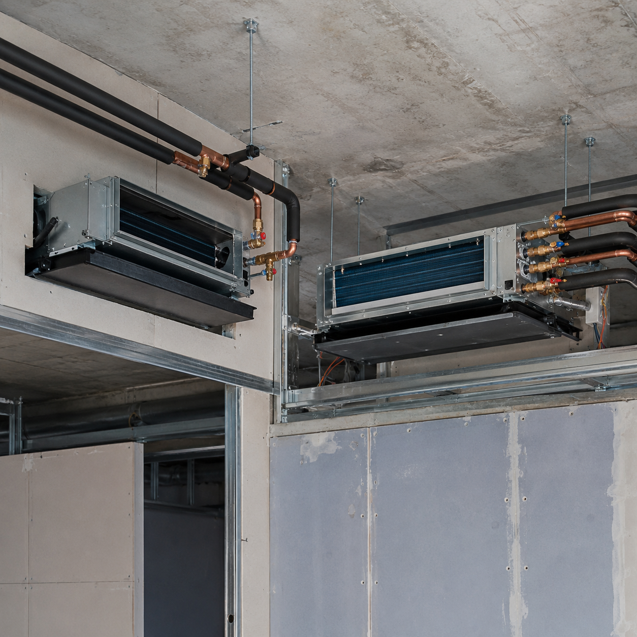 4-Pipe vs 2-Pipe Fan Coil Systems Layout Comparison