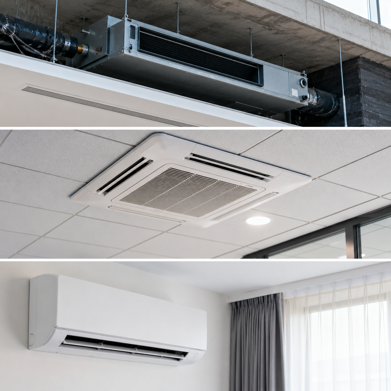 Concealed vs Cassette vs Wall-Mounted Fan Coil Units