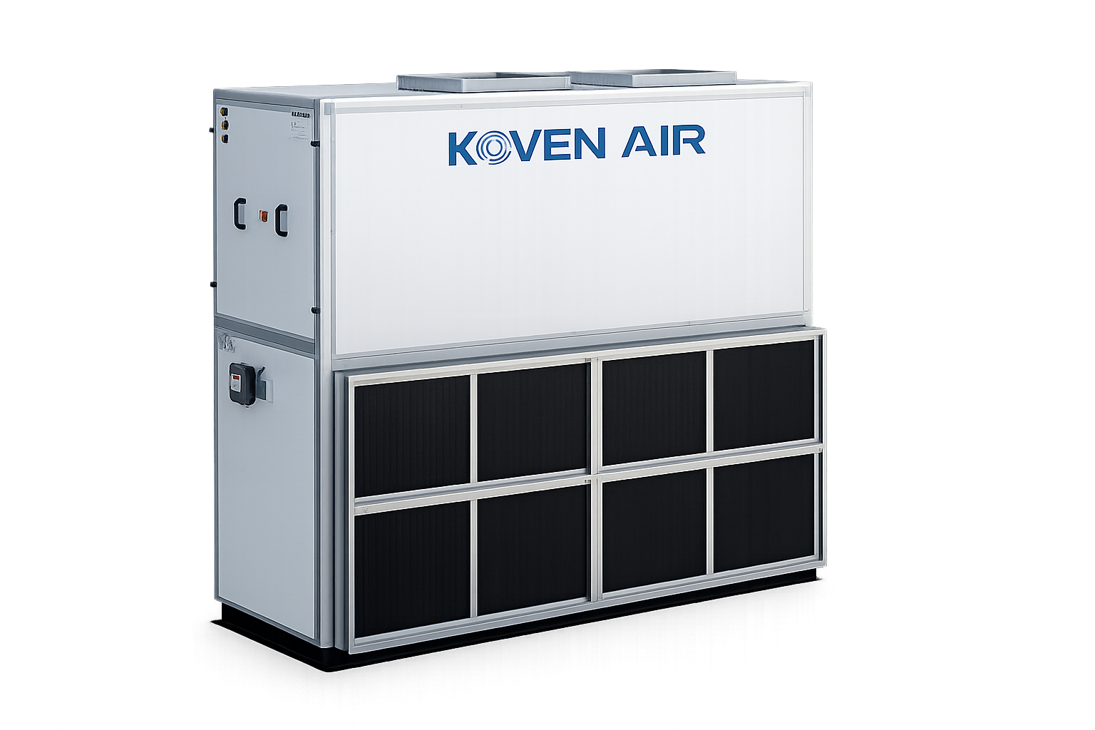 Vertical ducted air handler configuration