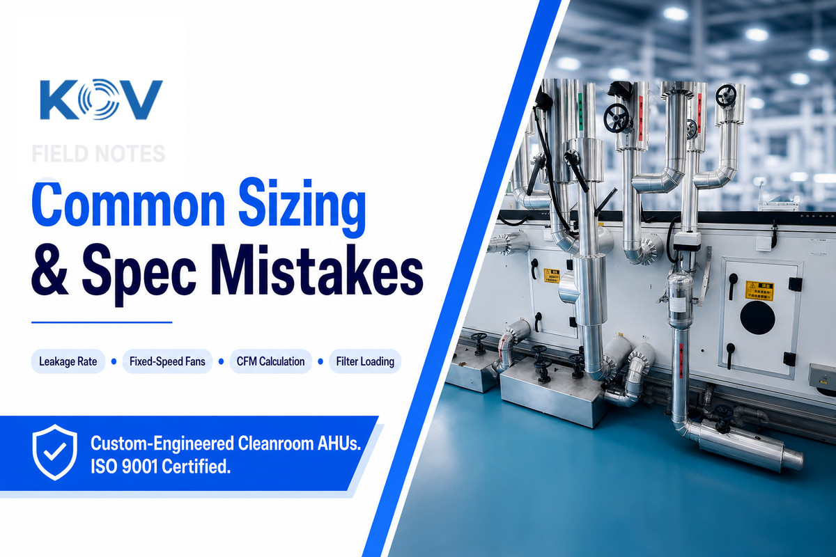 Common Cleanroom HVAC Sizing & Spec Mistakes — Koven Air