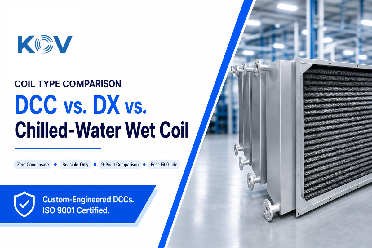 Dry Cooling Coil vs. Conventional Wet/DX Coils, What Changes — Koven Air