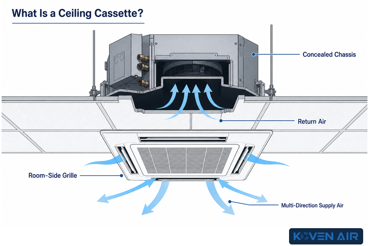 What Is a Commercial Cassette Air Conditioner? — Koven Air
