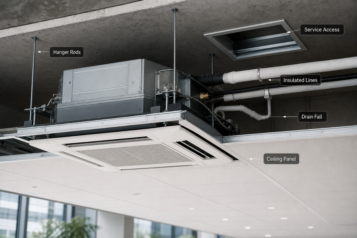 Installation, Ceiling Clearance, and Condensate Drainage Requirements — Koven Air