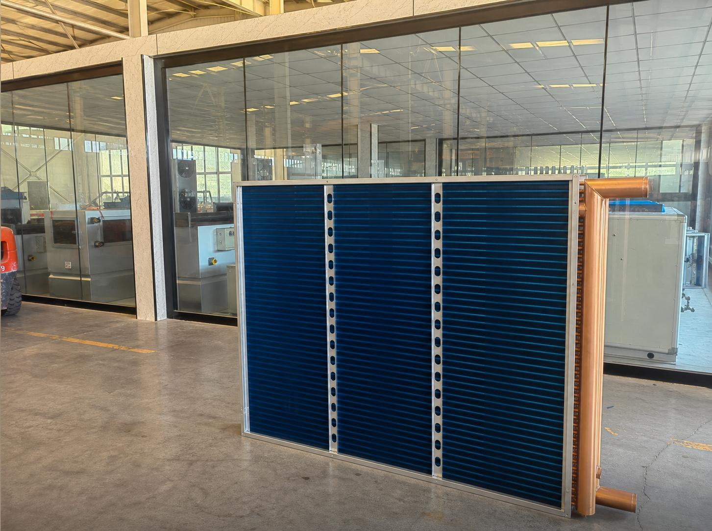 Cleanroom dry cooling coil installed in factory