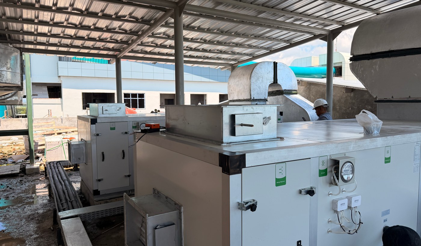 Koven hospital AHU installation for operating room ventilation project