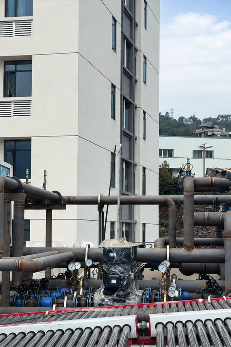 Commercial HVAC buildings served by industrial chiller systems