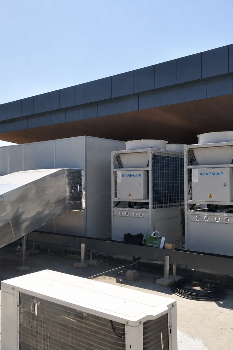 Transport and public facility rooftop chiller application
