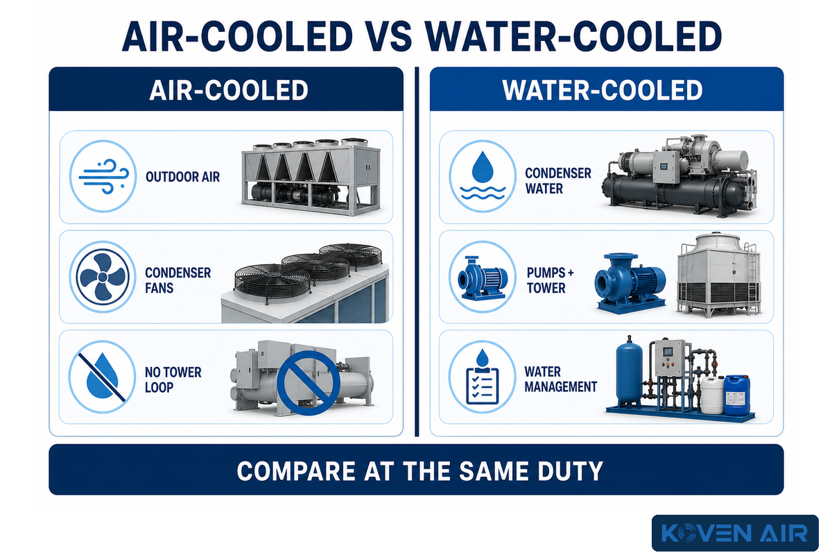 4. Air-Cooled vs Water-Cooled Chillers: Which Fits? — Koven Air