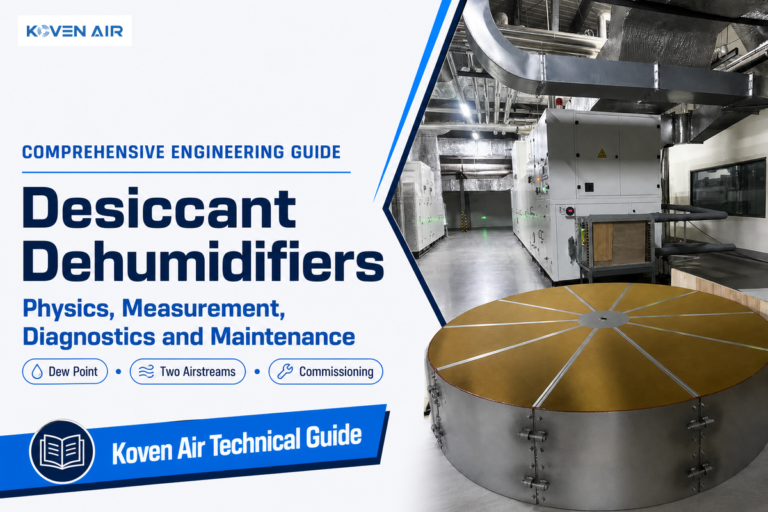 Desiccant dehumidifiers guide to moisture physics, two airstreams, diagnostics and commissioning