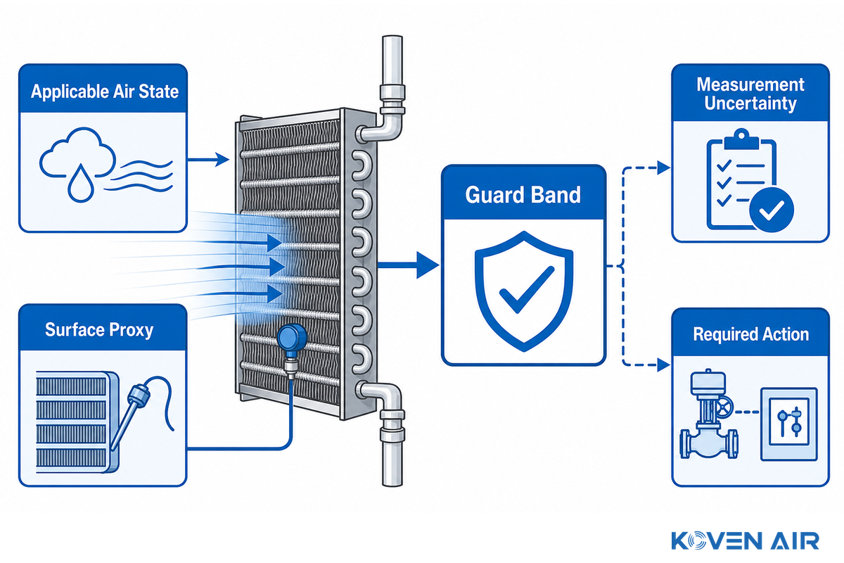 2. Build a Dew-Point Guard-Band Worksheet around the coldest surface