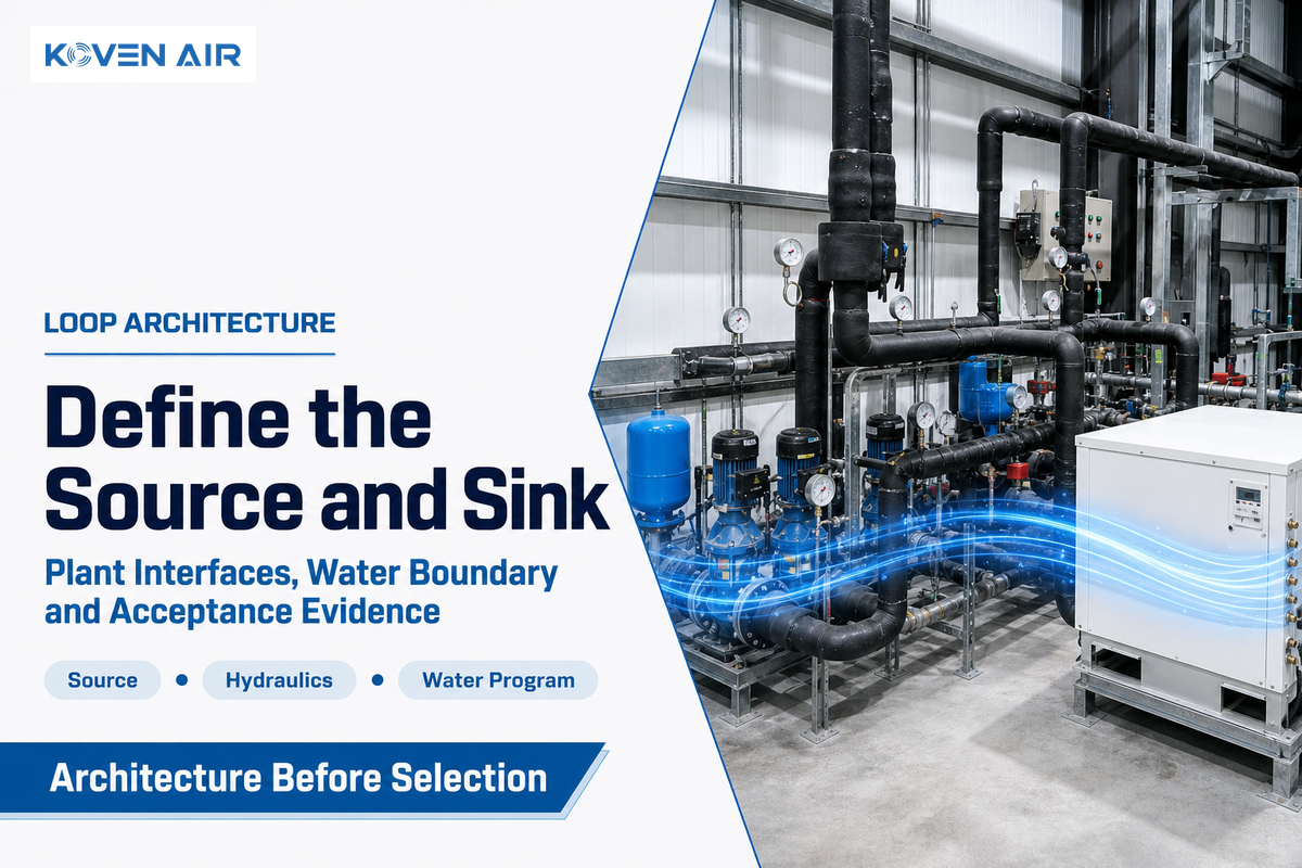 Installed WSHP loop showing source, hydraulics, water program and plant-interface decisions