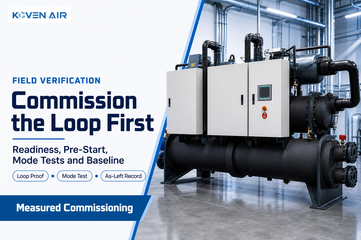 Instrumented WSHP commissioning for loop readiness, mode testing and repeatable baseline evidence
